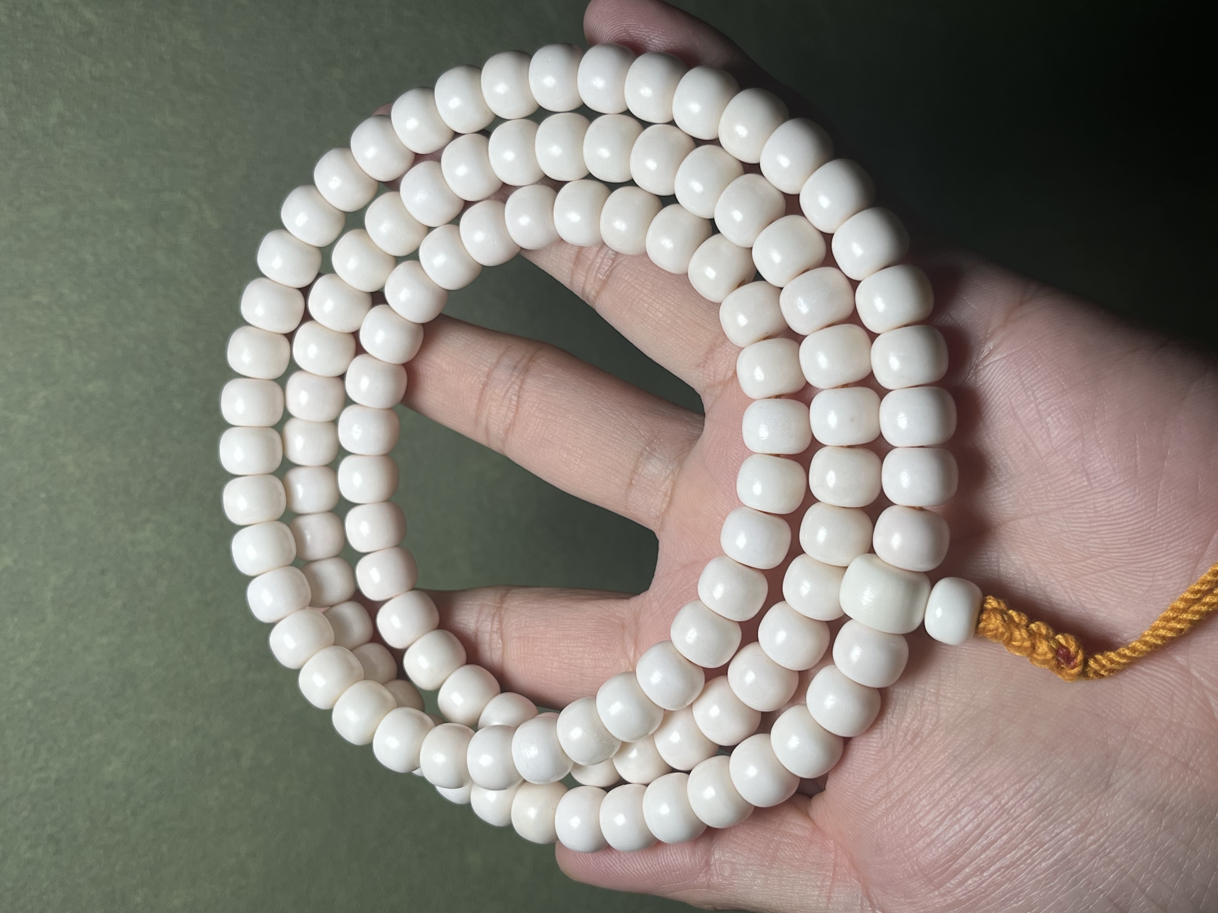 棉线 老型珠款10mm108颗 精美人工养殖鹿角