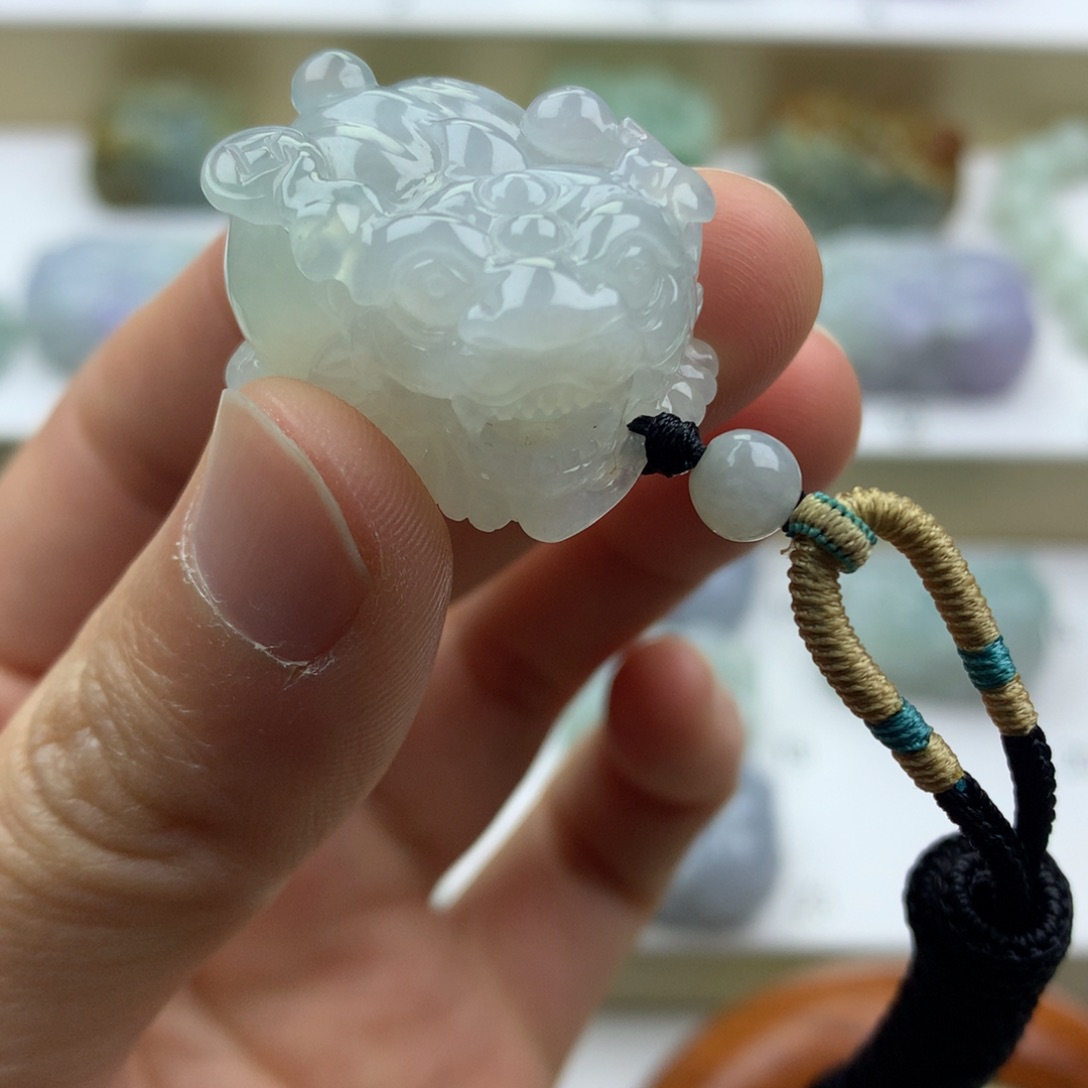 翡翠吊坠(不含链)未镶嵌朵**姐天然缅甸翡翠A货貔貅