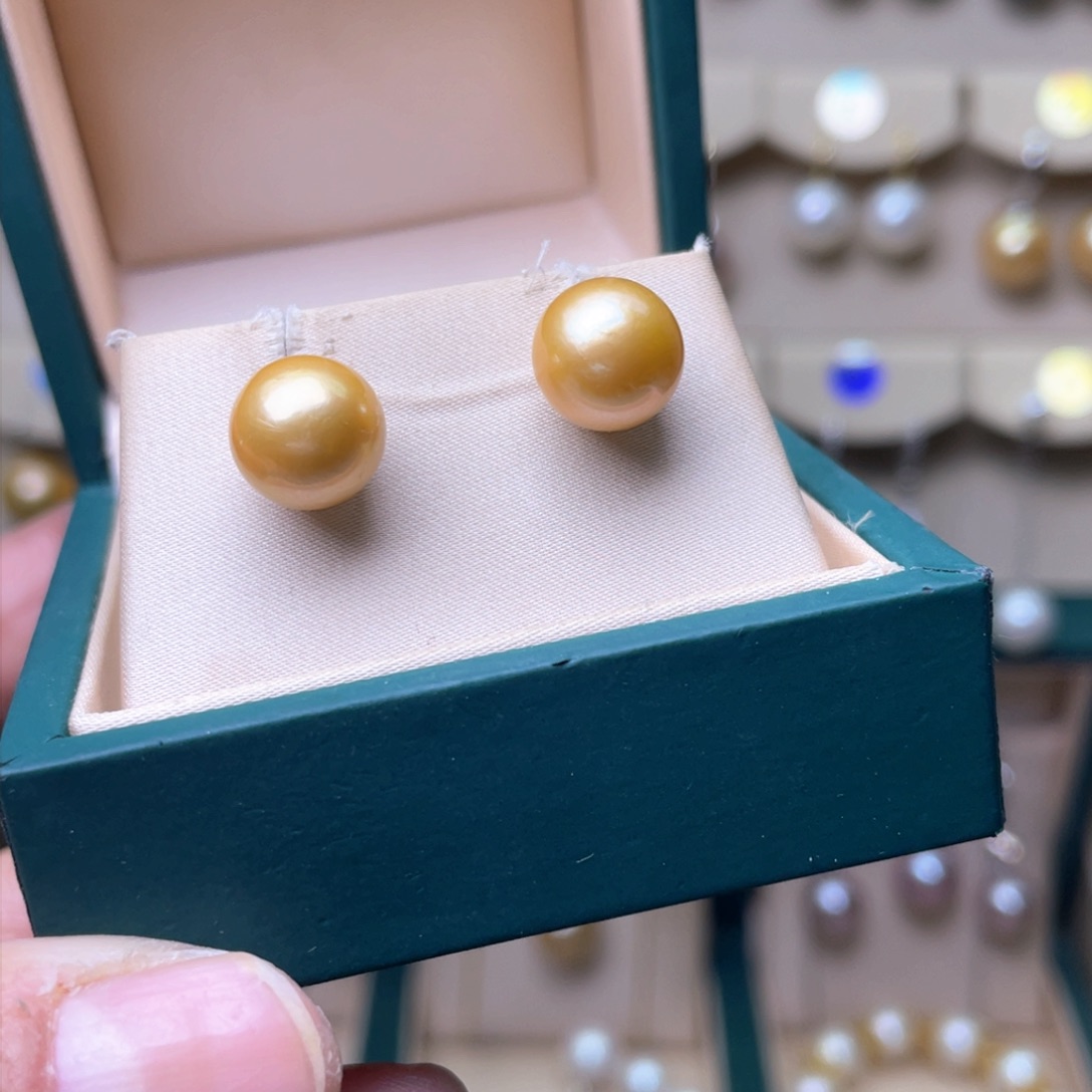 淡水珍珠耳环银S925镶嵌
