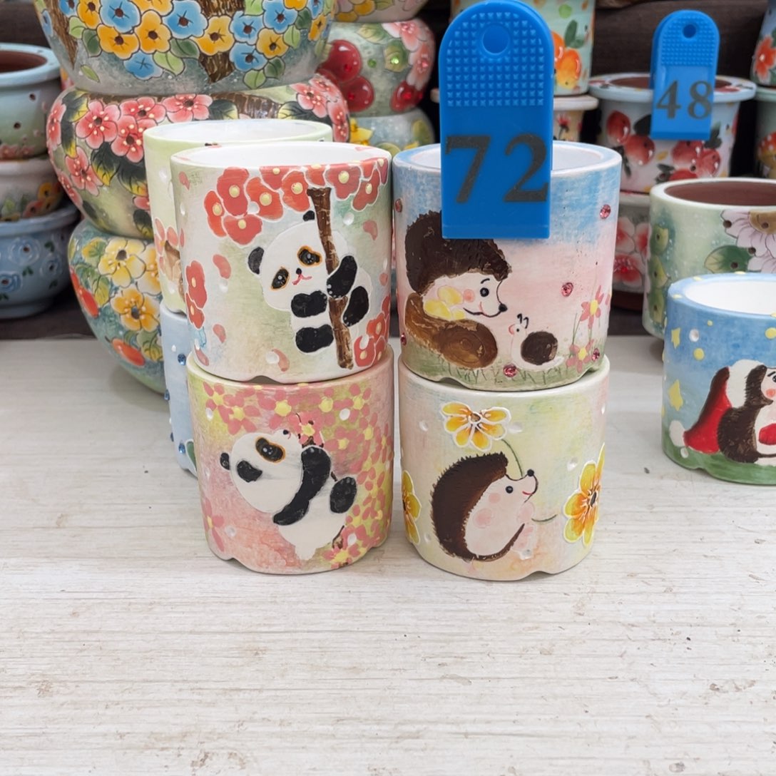 红陶多肉花盆特价白