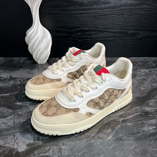 99新 GUCCI/古驰 42码码/满印帆布板鞋休闲鞋