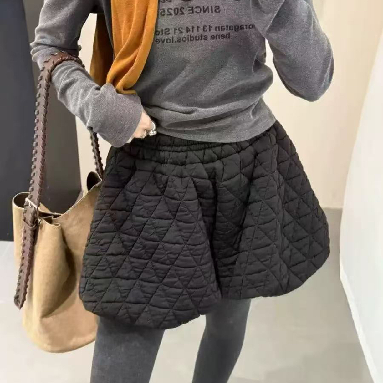 【韩代】加棉蓬蓬裙裤