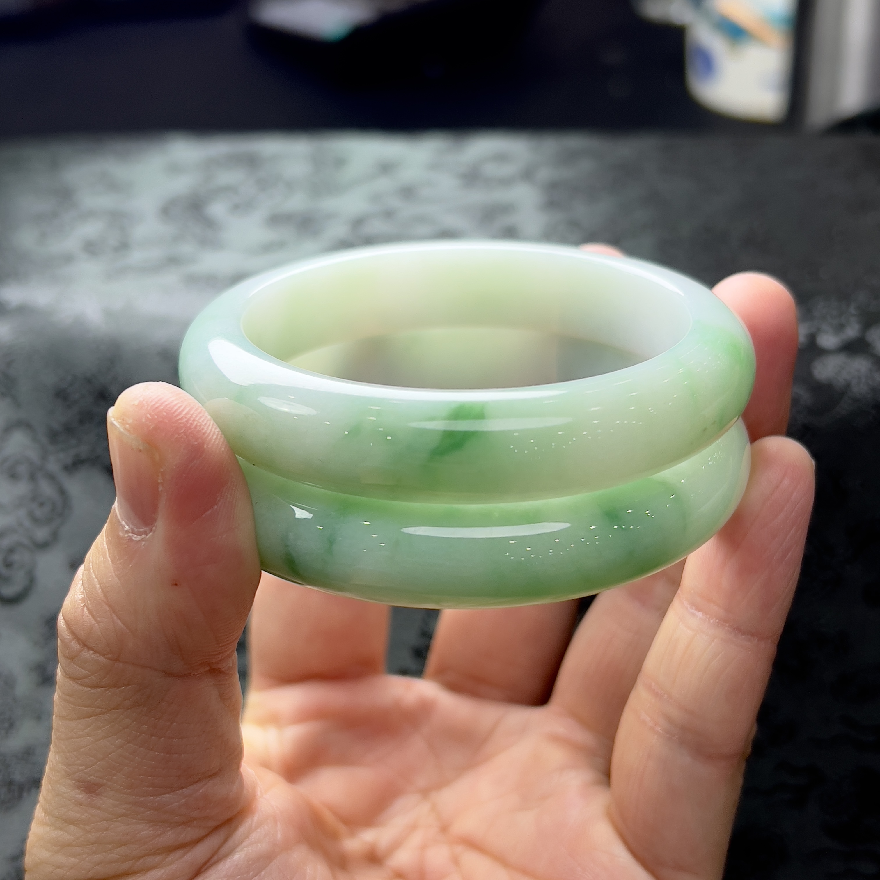 K824-52 手镯 天然缅甸A货翡翠多样性发一