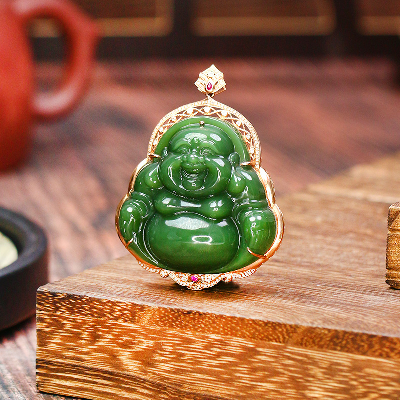 和田玉吊坠佛公【8109AM】