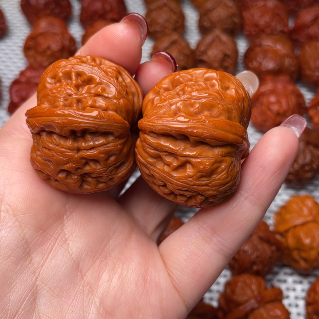 桃核吊坠王*兽文玩核桃 手把件 元宝 41