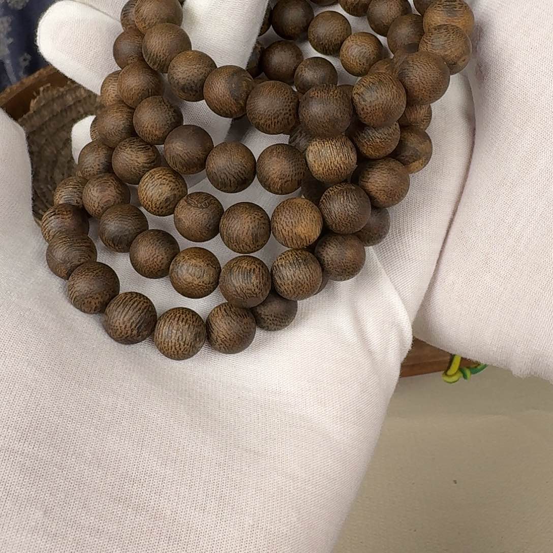 沉香手串奇楠沉香红骨凹身九九沉圆珠卡10+保10克多样发一