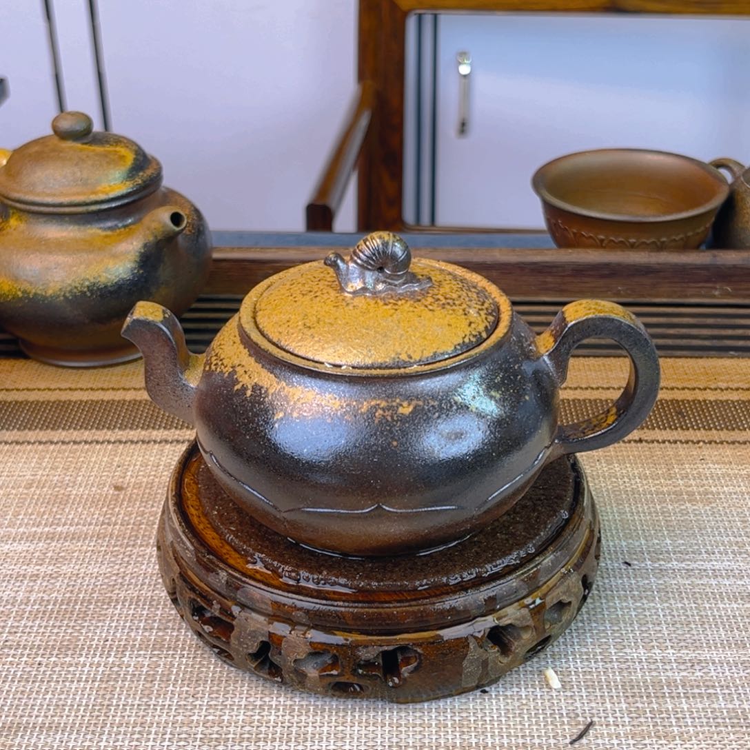 茶壶紫砂宜兴紫砂底槽清柴烧320cc