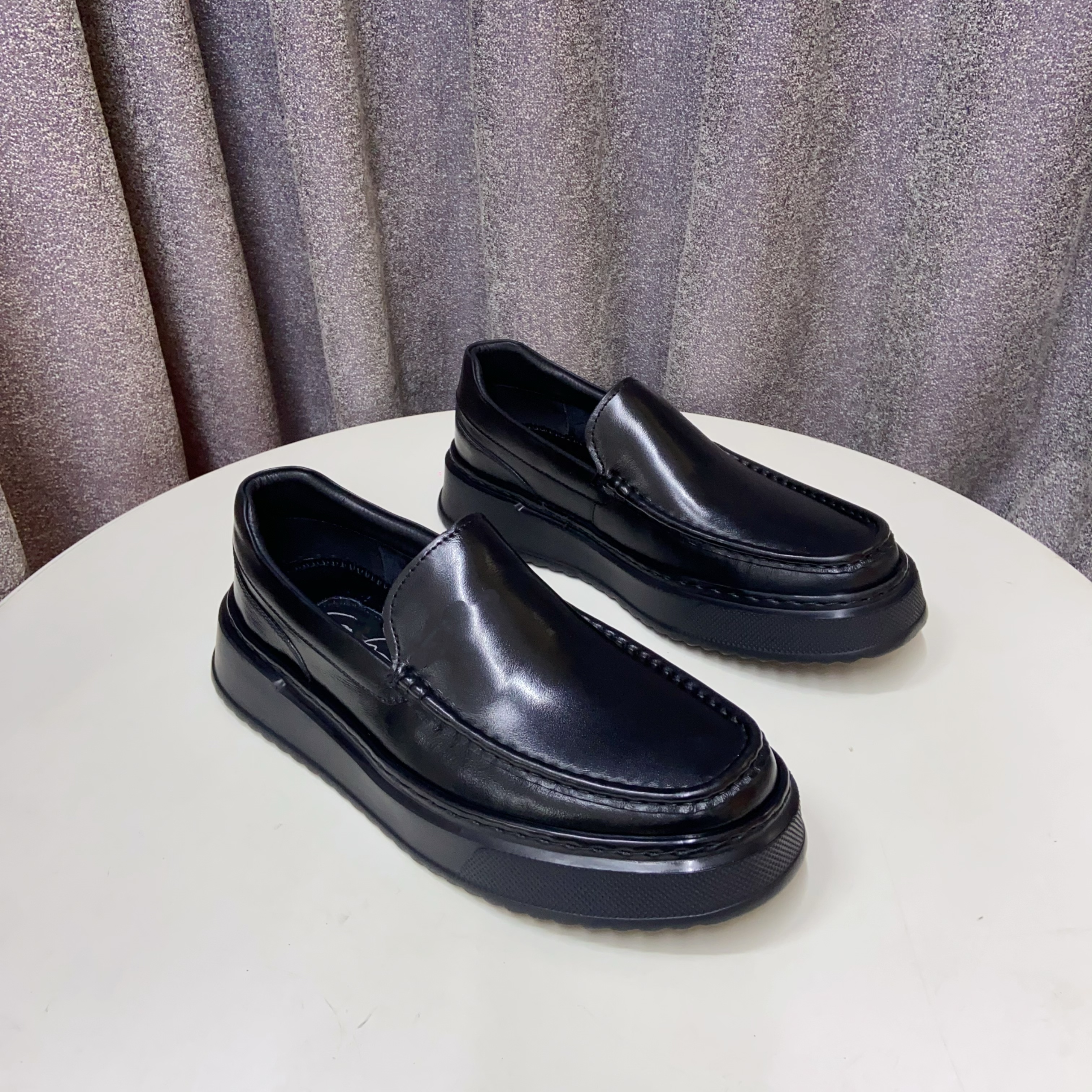 【表弟严选】C9074   黑色绒里  舒适真皮男士加绒休闲商务皮鞋