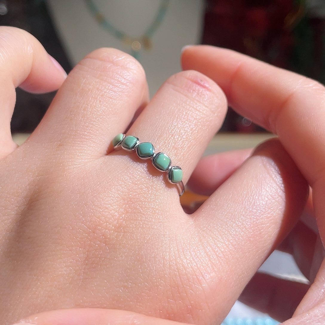 绿松石配饰银S925镶嵌