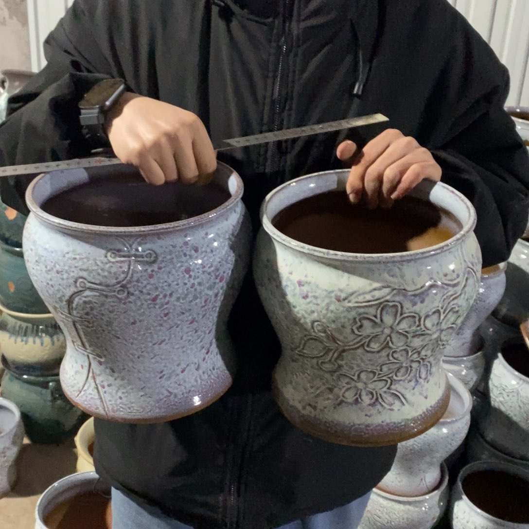 紫砂花盆瑕疵20/21g h k j g c g