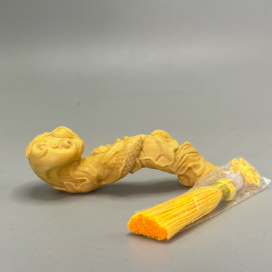 如鱼得水实木雕刻锦鲤荷叶莲叶何田田鱼戏莲叶间车载家居长8cm