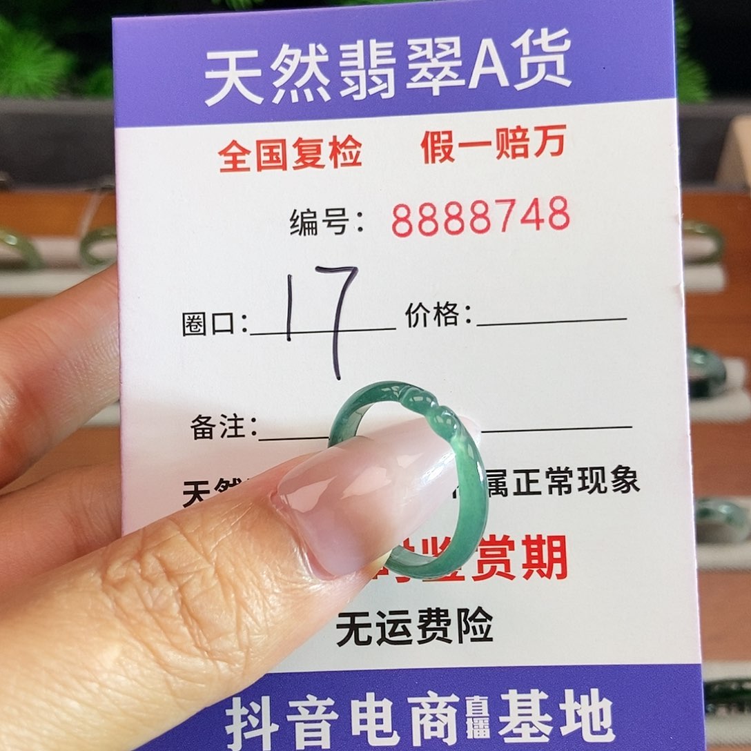 翡翠未镶嵌戒圈8748......