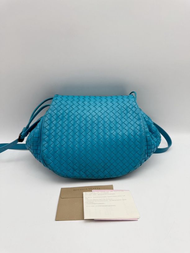 95新 BOTTEGA VENETA/葆蝶家 经典编织小羊皮邮差包21258