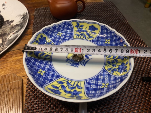 创意手改青花·排水壶承（20X5）茶盘