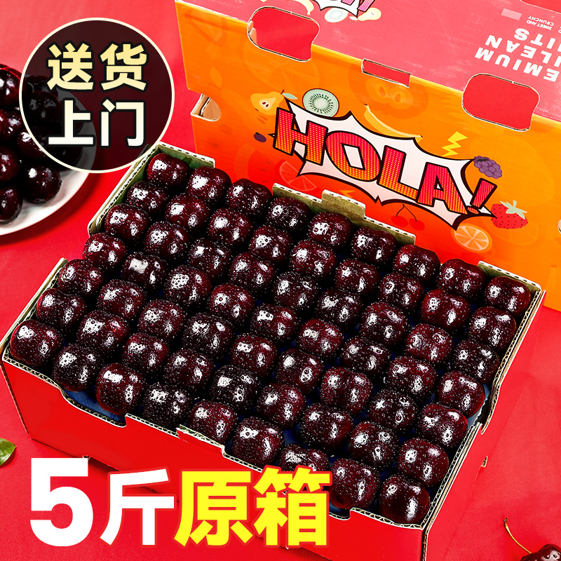 5斤原箱】智利车厘子当季新鲜水果包邮XL-5J大樱桃海运 内附果径卡
