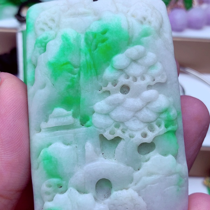 翡翠未镶嵌吊坠(不含链)