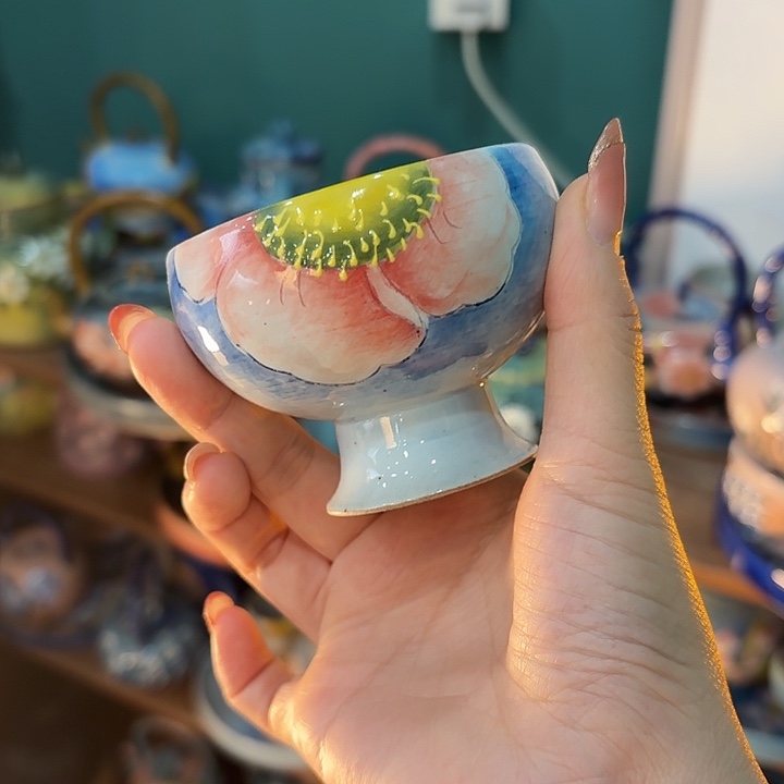 杯景德镇釉下五彩手绘陶瓷