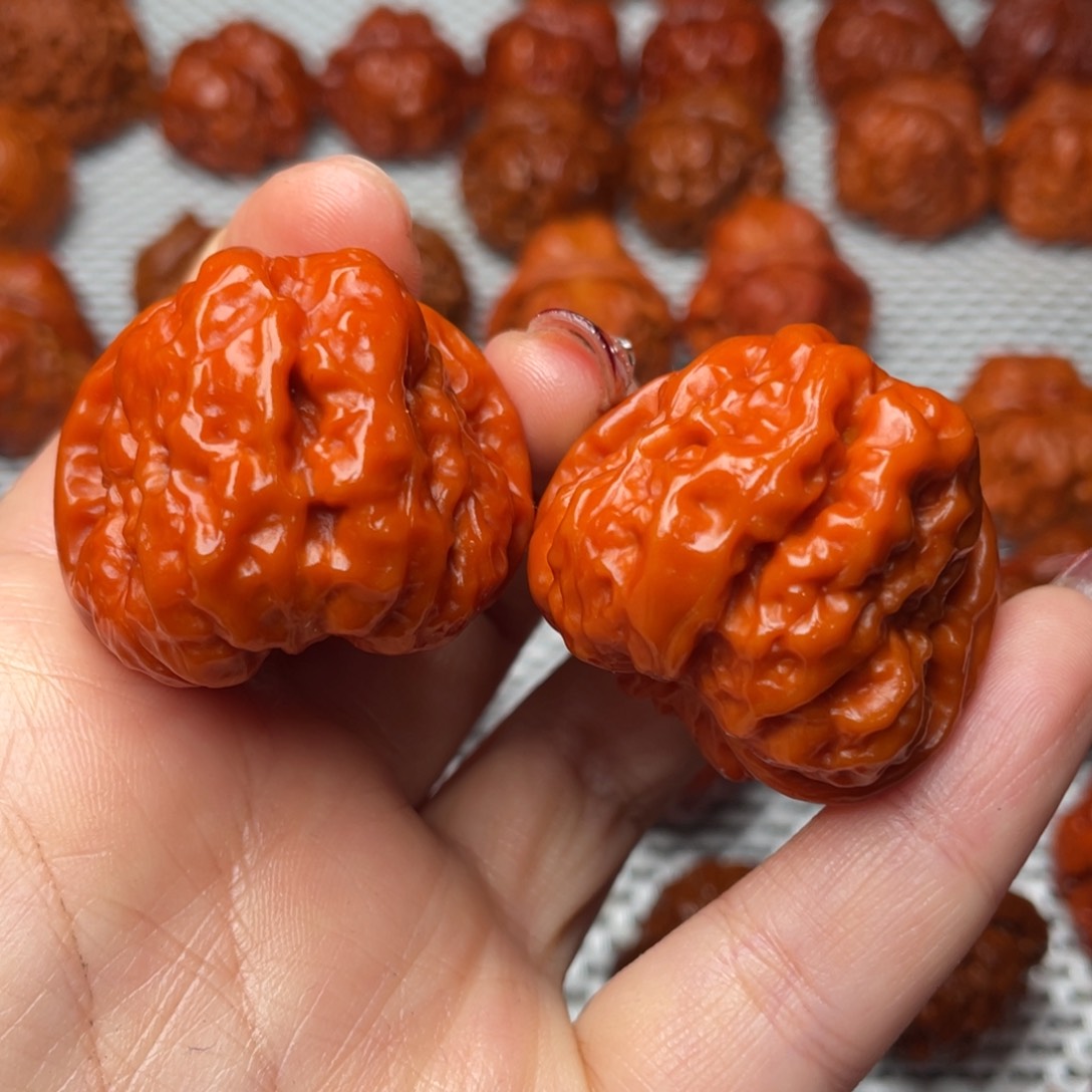 桃核吊坠文玩核桃 手把件 蛤蟆头 37