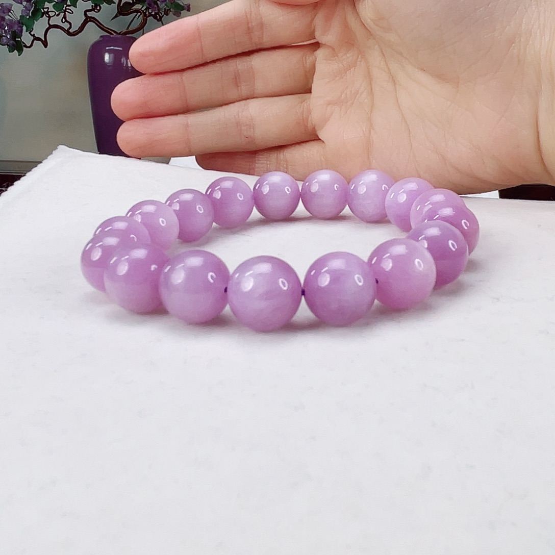 辉石手链未镶嵌紫锂辉11.8