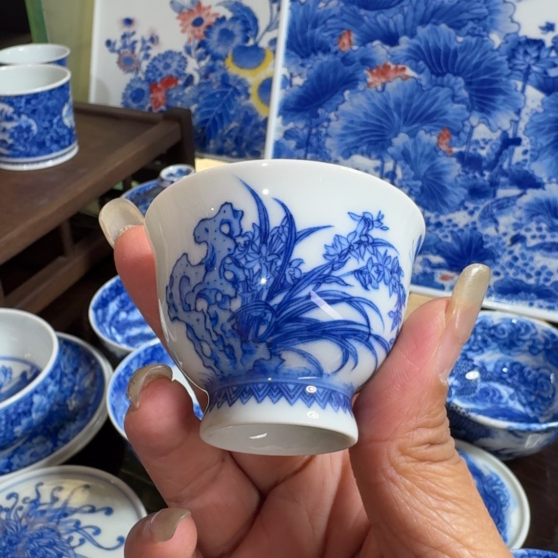 景德镇陶瓷手绘单杯