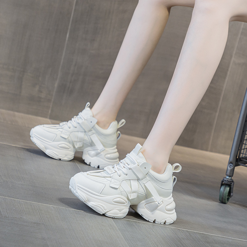 2496/39【新疆包邮】老爹鞋女2024秋季新款厚底增高鞋运动休闲鞋