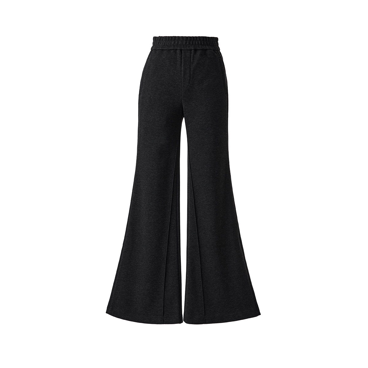 【商场同款新品】迪卡轩 高腰弹力松紧腰百搭喇叭显瘦休闲裤W555613