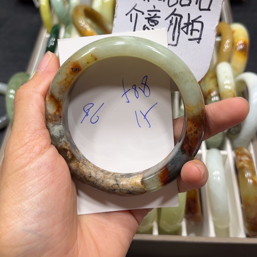 未镶嵌蛇纹石玉手镯