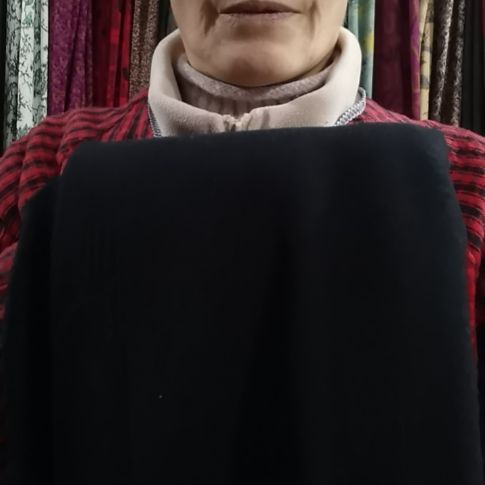 蚕羊布料奥绒黑色1.2米布头