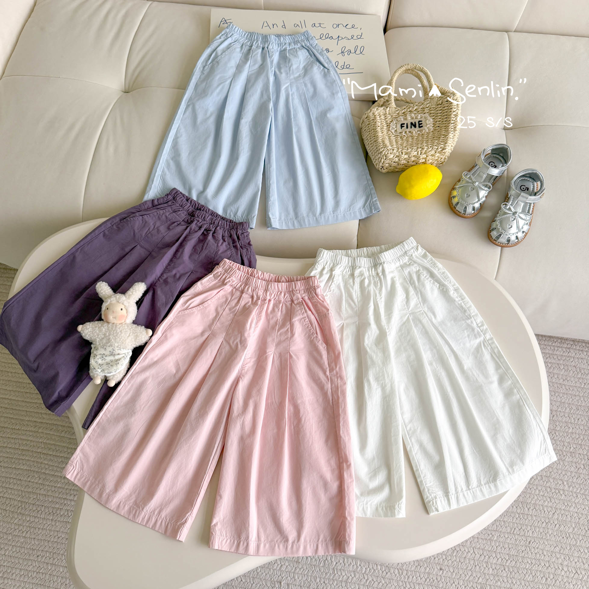 【现货】童装2025夏季新款女童韩版九分休闲裤 252-MMSL-252189