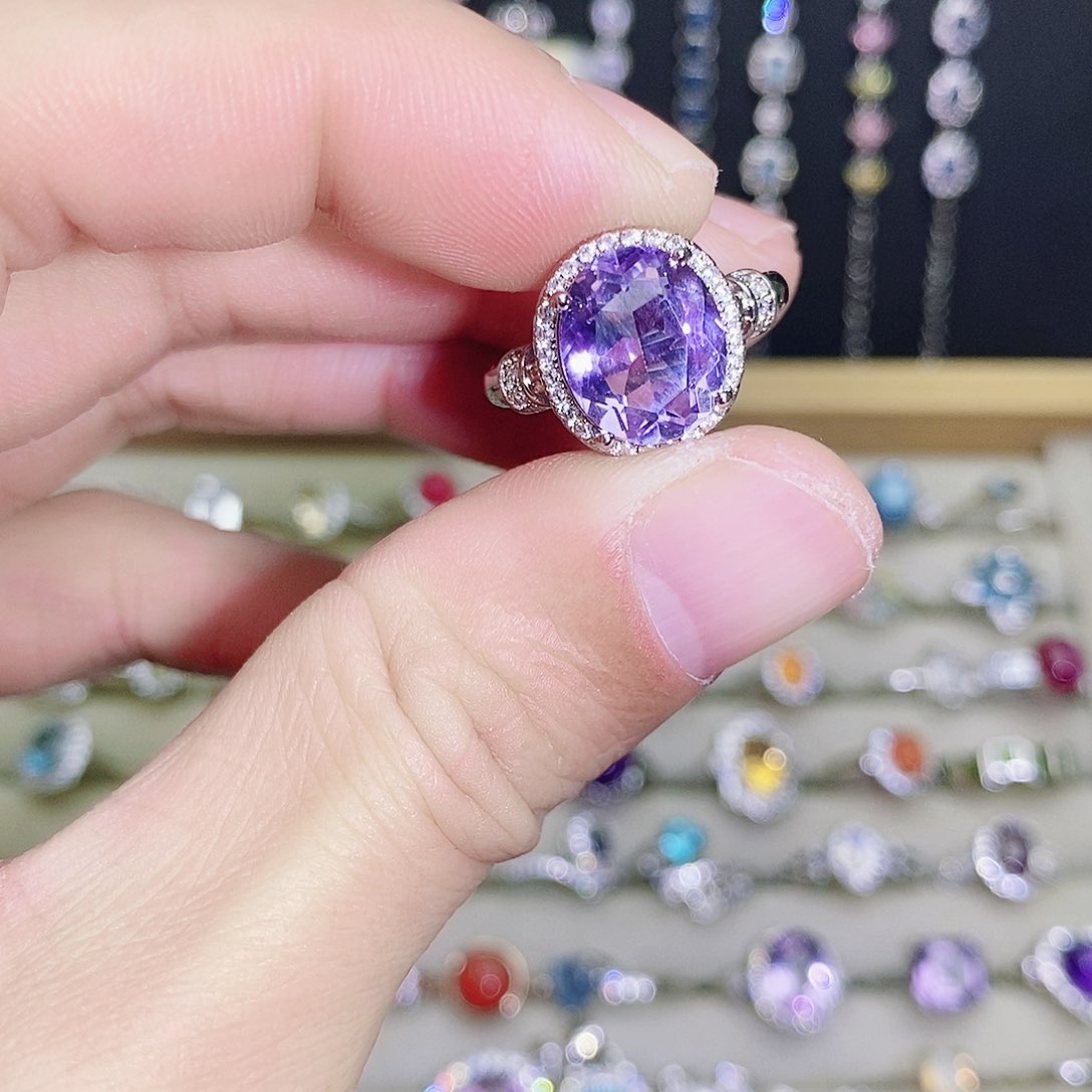 未镶嵌戒指紫晶488