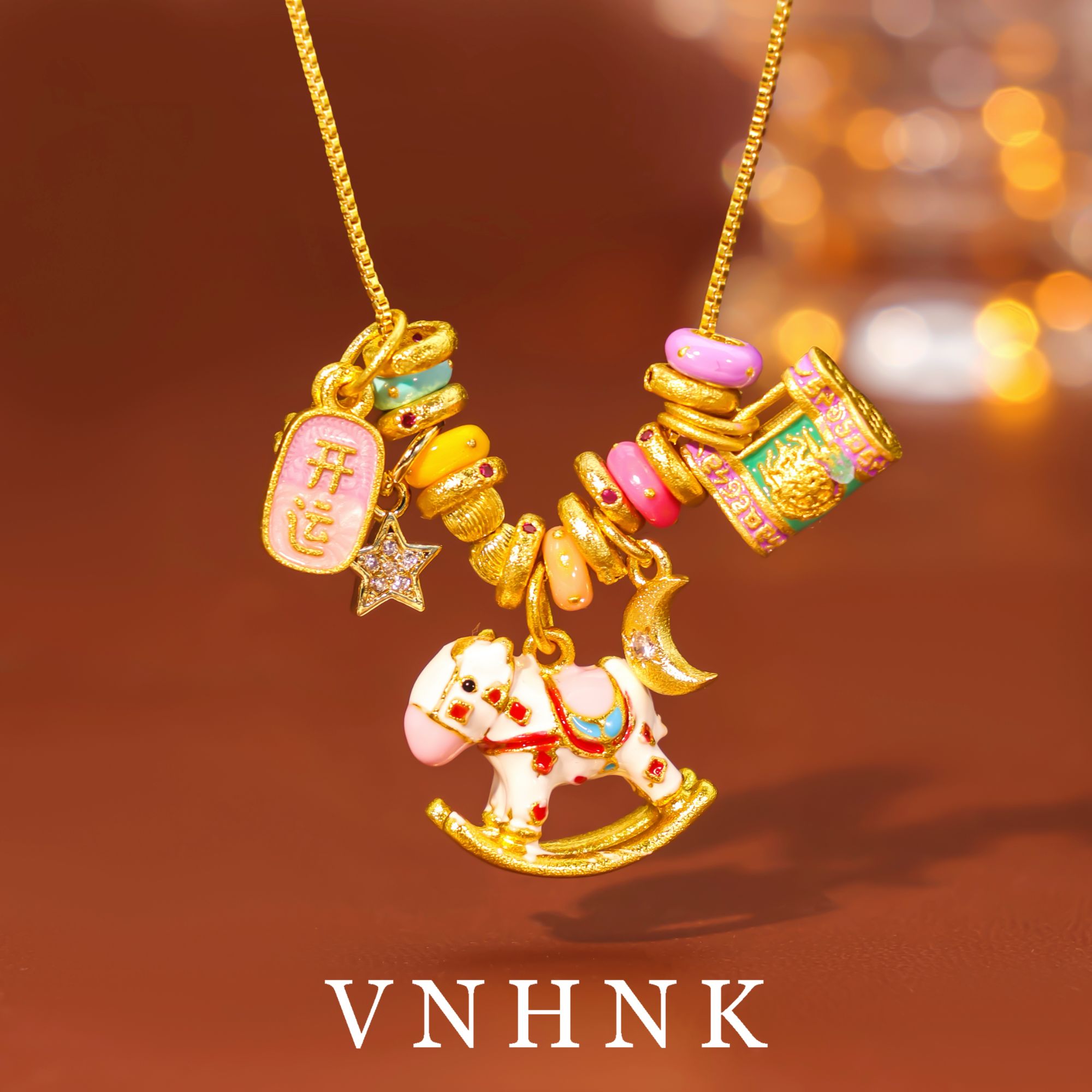 铜合金项链 美可儿   A536   金色(48cm)简约时尚项链预售