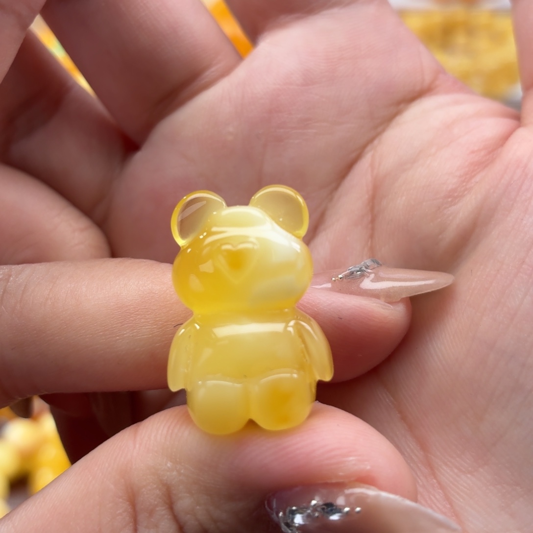 琥珀未镶嵌裸石B119福利小熊