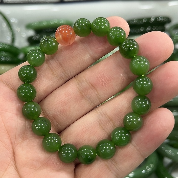 和田玉未镶嵌手链9.5mm