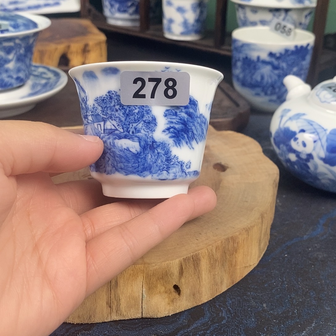 瓷片景德镇手绘青花茶器278