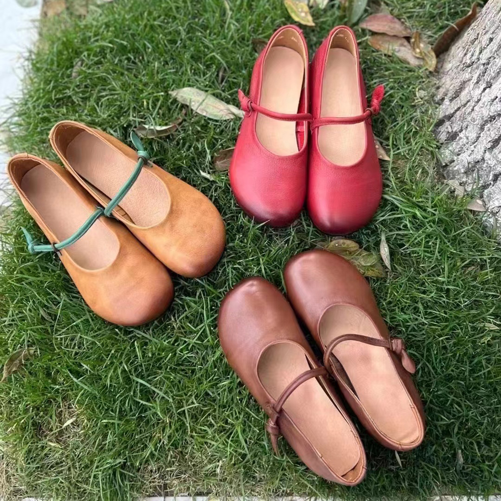 【京华苏艺】民族风气质时尚百搭女士简约女鞋单鞋一脚蹬豆豆鞋