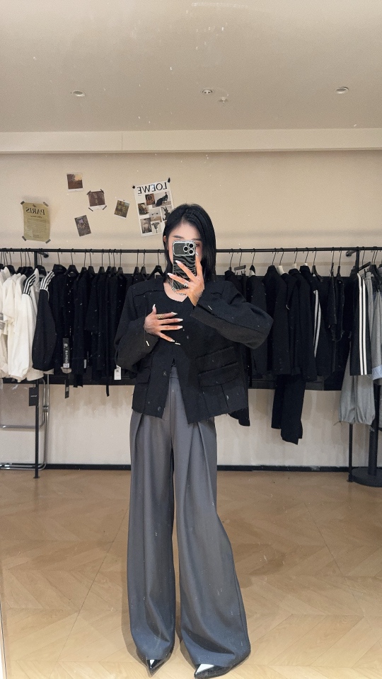 春款新款圆领短款小香风外套