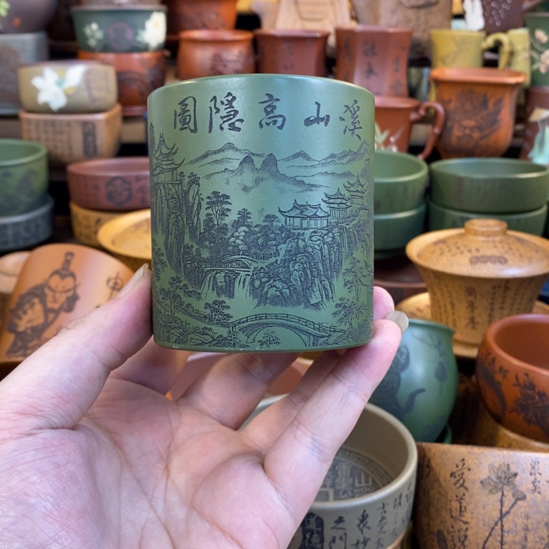 紫砂杯子宜兴全手工紫砂杯