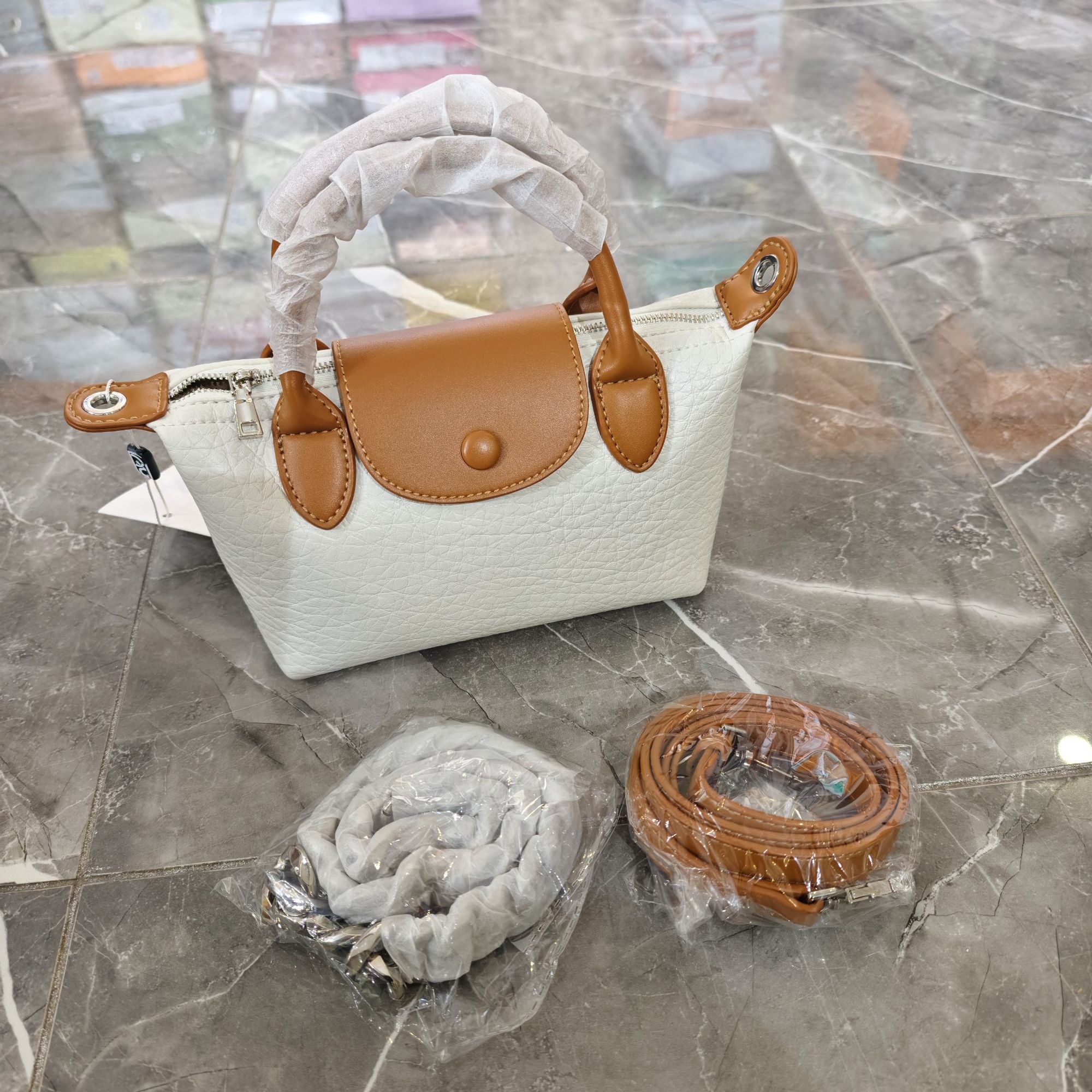 7630 通勤风 手拎单肩 耐刮 斜挎包 简约小众 休闲百搭多用 女包