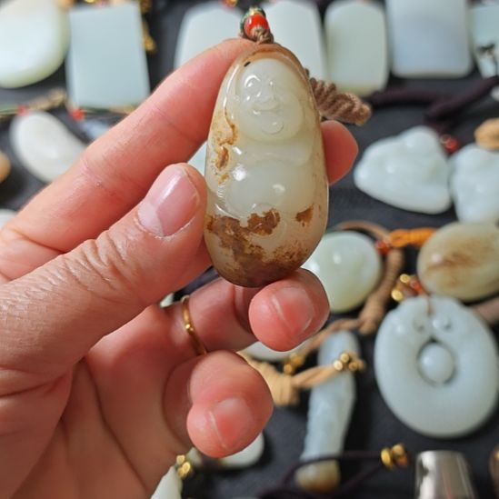 和田玉未镶嵌吊坠(不含链)