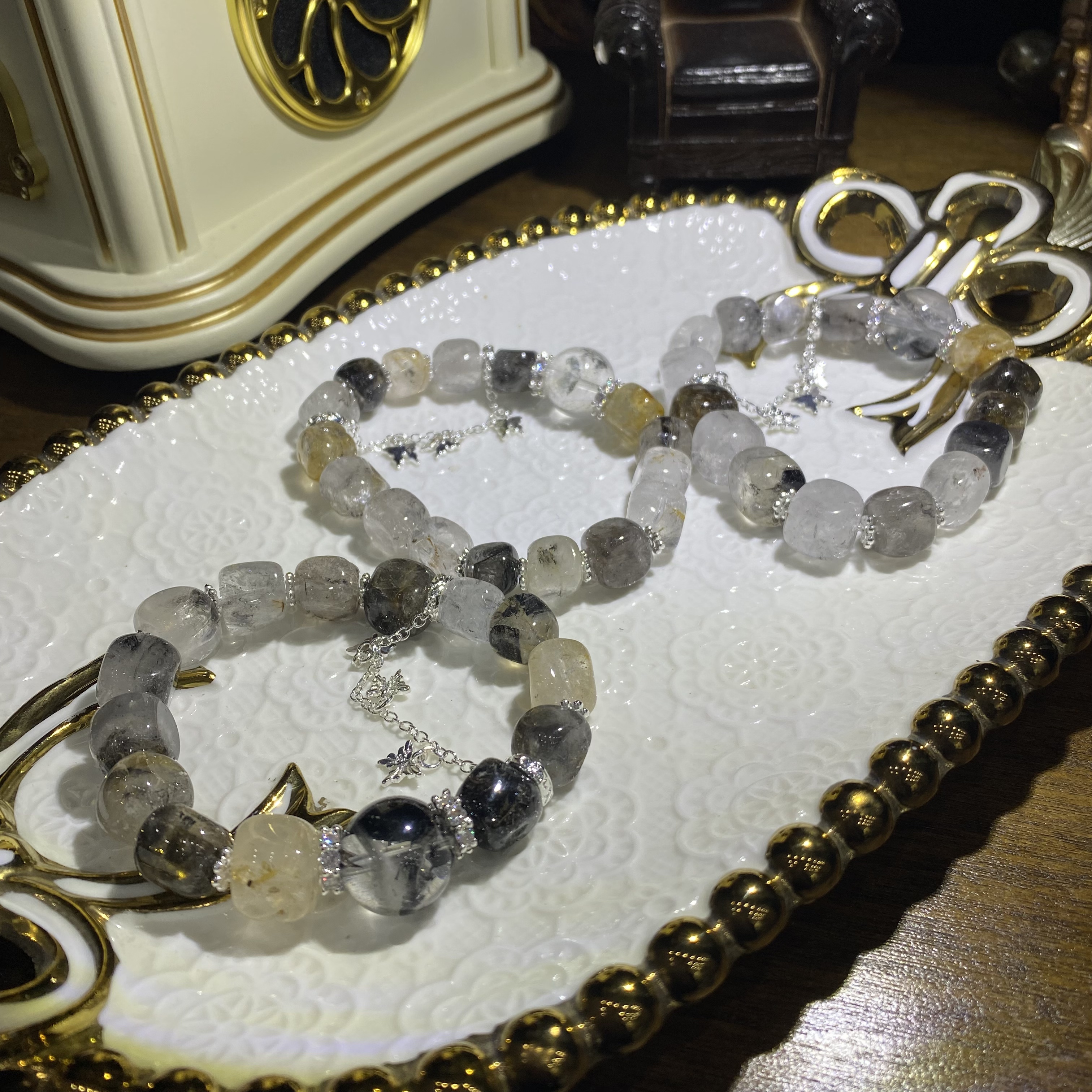 V085-天然闪灵水晶设计款手链-能量放大器-多样性发其一