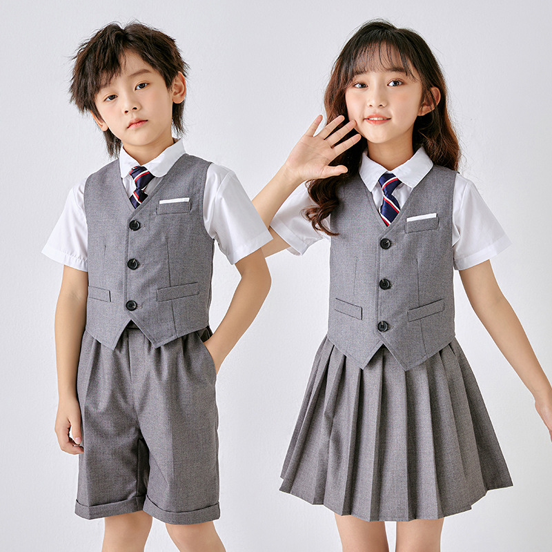 【萝卜呗呗】英伦风校服夏季中小学生合唱演出服装幼儿园毕业班服