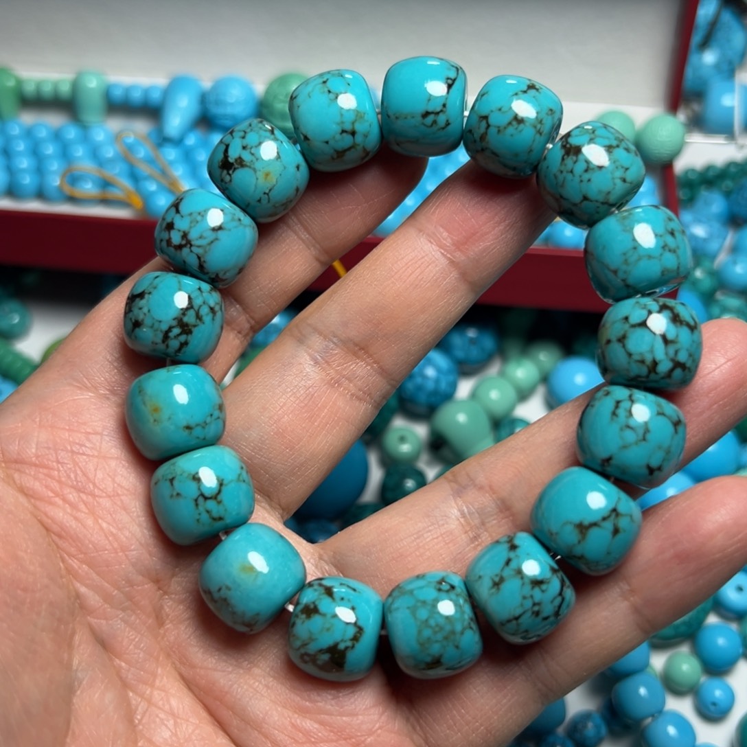 卡14+绿蓝大花老型手串