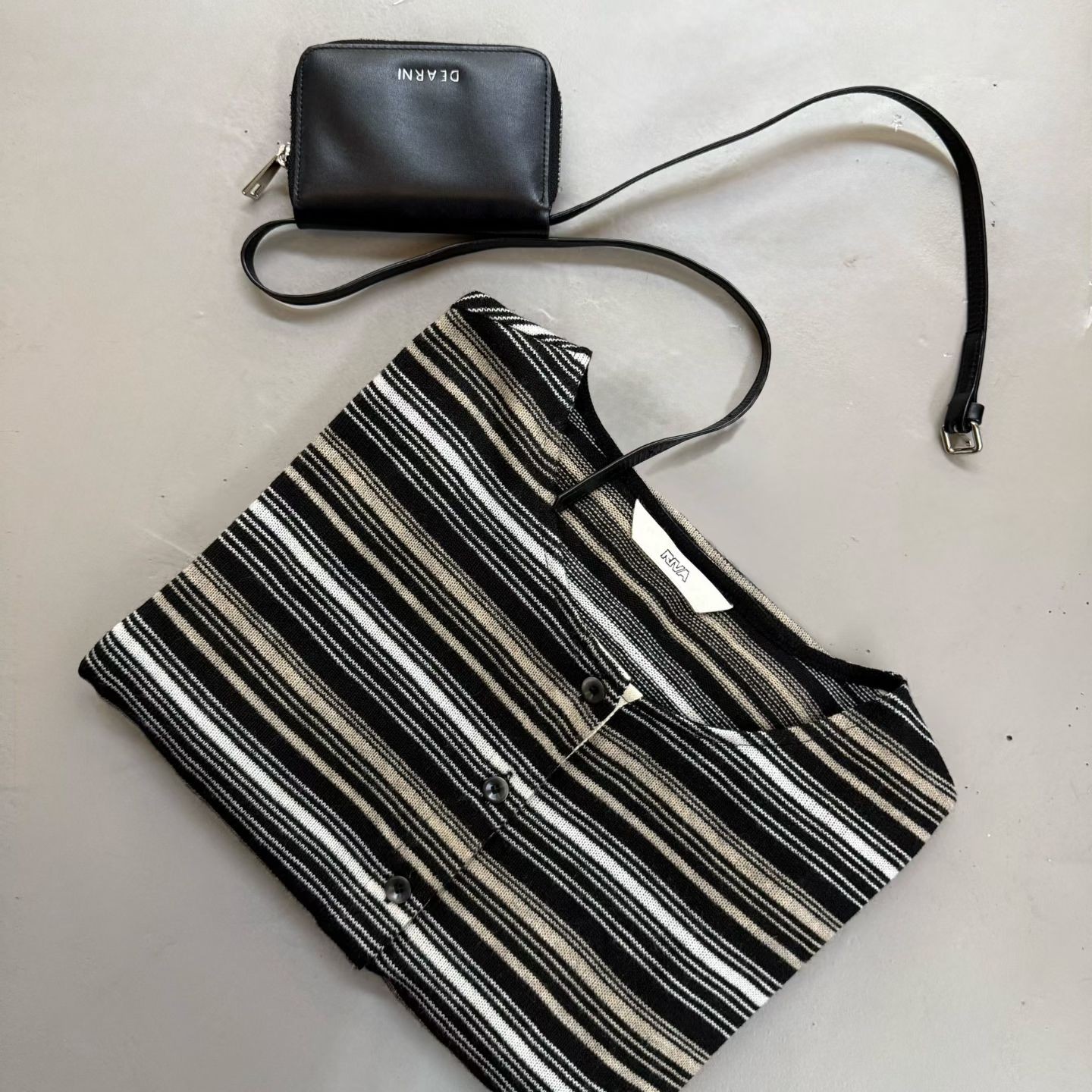 圆领条纹毛针织衫原宿风