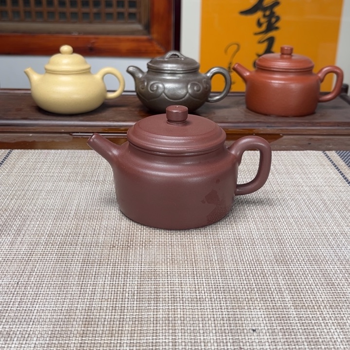 紫砂茶壶德钟紫泥