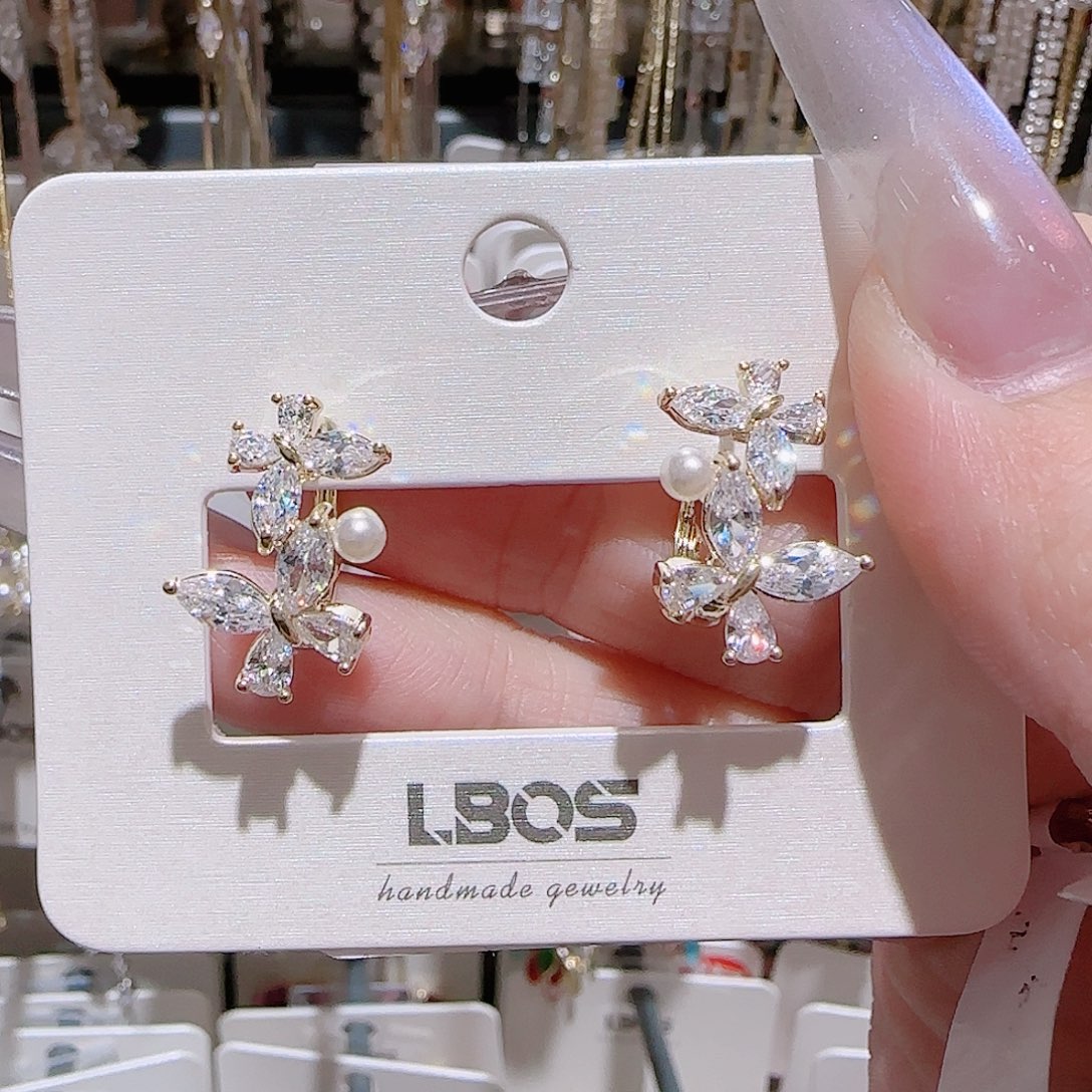 锆石铜合金925银耳环