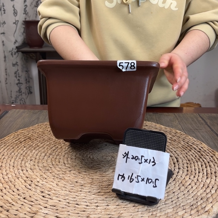 紫砂花盆紫泥仿古私房578