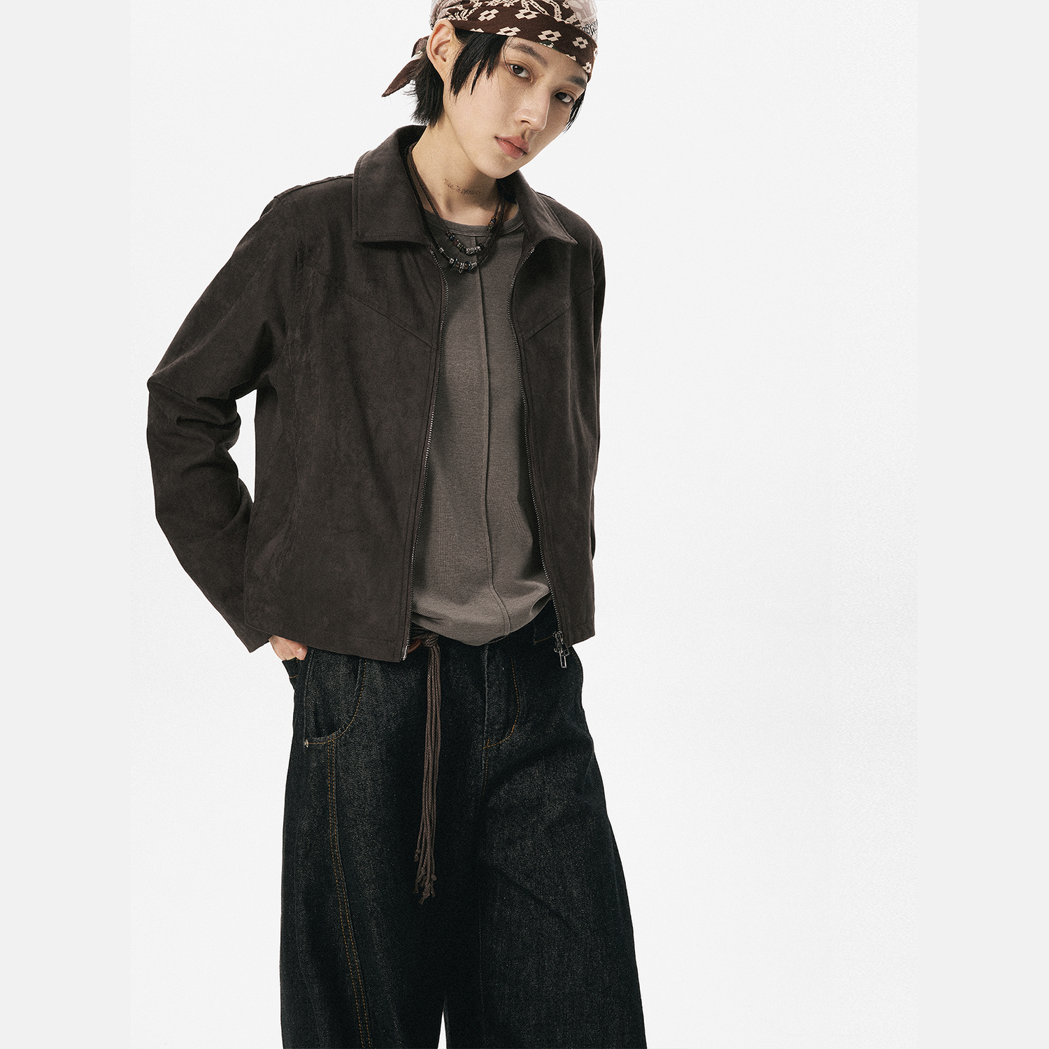 散养文化sameuoo“乌岱”正肩夹克外套女秋中性风短款上衣