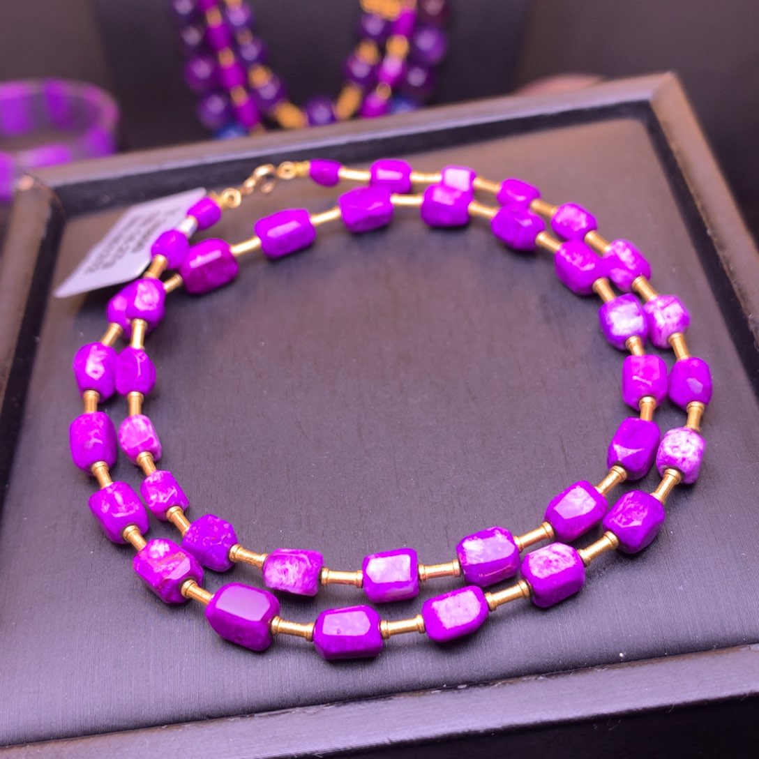 苏纪石（舒俱来）18K金镶嵌项链