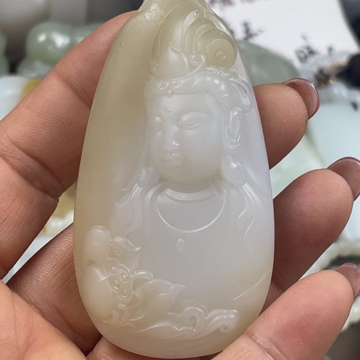 和田玉（糖玉）颈饰未镶嵌随***心