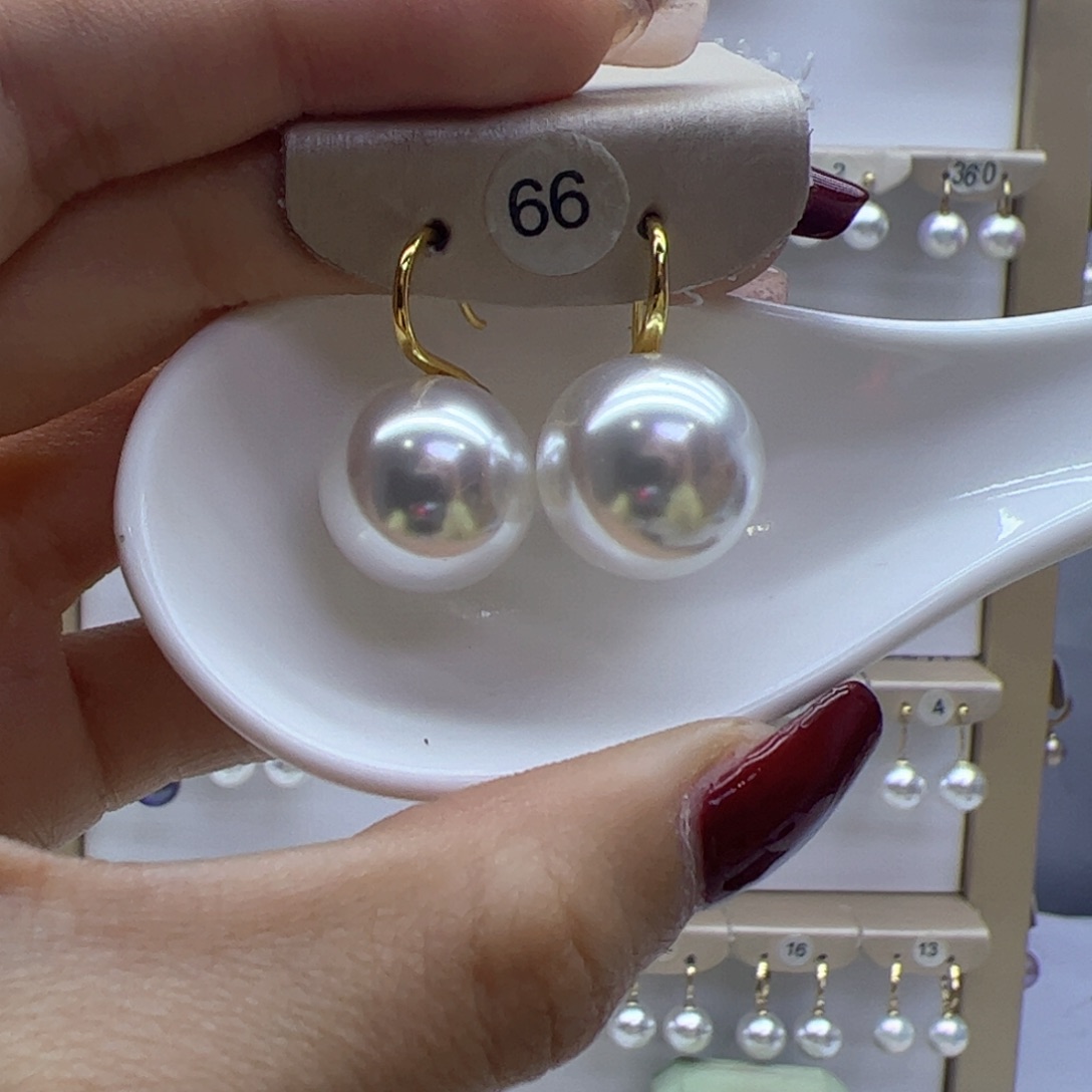 淡水珍珠耳饰18K金镶嵌